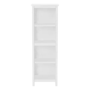 16 in. W x 48 in. H Free-Standing Modern Bath Tall Storage Shelf in White