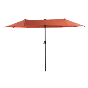 Outdoor Patio 13 ft. Width x 6.5 ft. Length Rectangular Market Umbrella in Red Color