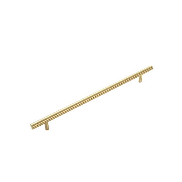 Cabinet Hardware Brass Gold 12.6 in. Pull Bar - 10 in Center-to-Center Spacing
