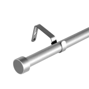 Window Single Curtain Rod- Adjustable sizes: 88"-132",Silver