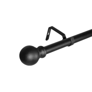 Window Single Curtain Rod- Adjustable sizes: 48"-88",Black