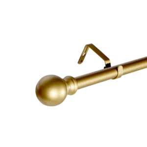 Window Single Curtain Rod- Adjustable sizes: 88"-132", Gold