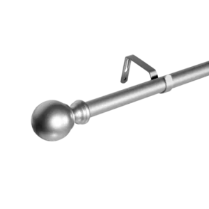 Window Single Curtain Rod- Adjustable sizes: 28"-48", Silver