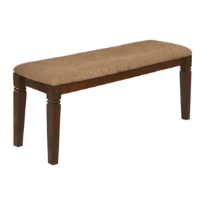 Transitional Look Espresso Finish Fabric Bench of Wooden Frame And Legs Ideal For Dining Room Furniture