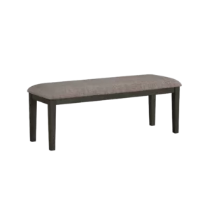 Transitional Look Gray Finish Fabric Casual Seat Bench Wood Framed Ideal For Dining Furniture