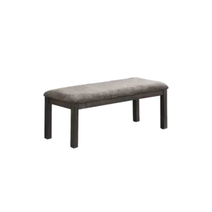 Modern Dark Gray Solid wood Cushion Seats Bench Ideal For Living Room Bedroom.