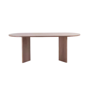 Modern Walnut Oval Dining Table of Wooden Legs For Dining Room
