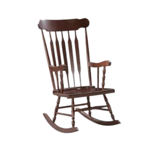 Stylish Cappuccino Rocking Chair of Wooden Frame And Legs Ideal for Living Room & Bedroom
