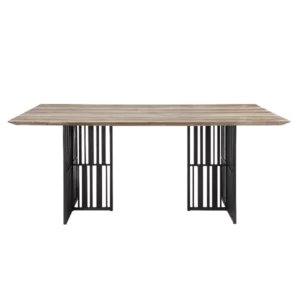 ACME Zudora Dining Table, Antique Oak & Black Finish DN01757