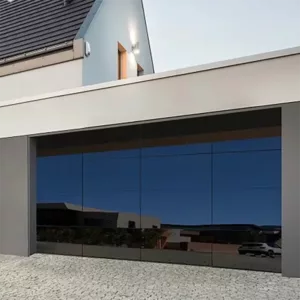 TRGLGRD1221016 Glass Garage Door – Automatic Aluminum Frame with Remote Opener, Soundproof Panels & Stainless Steel Hardware