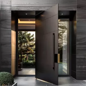 TRPVD093 – Premium Rotating Pivot Entry Door | Solid Wood, Aluminum, or Stainless Steel | Made to Order