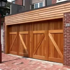 TRWGD00111 Wooden Finish Garage Door – Insulated Steel & Plywood Core with Remote Lift-Up, Custom Size & Weather-Resistant Coating