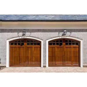 TRWGD00115 Wooden Finish Garage Door – Insulated Steel & Plywood Core with Remote Lift-Up, Custom Size & Weather-Resistant Coating