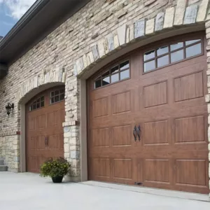 TRWGD00118 Wooden Finish Garage Door – Insulated Steel & Plywood Core with Remote Lift-Up, Custom Size & Weather-Resistant Coating