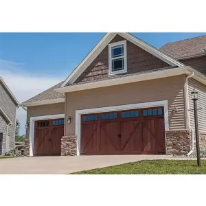 TRWGD00123 Wooden Finish Garage Door – Insulated Steel & Plywood Core with Remote Lift-Up, Custom Size & Weather-Resistant Coating