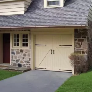 TRWGD00133 Wooden Finish Garage Door – Insulated Steel & Plywood Core with Remote Lift-Up, Custom Size & Weather-Resistant Coating