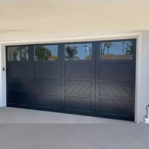 TRWGD00135 Wooden Finish Garage Door – Insulated Steel & Plywood Core with Remote Lift-Up, Custom Size & Weather-Resistant Coating