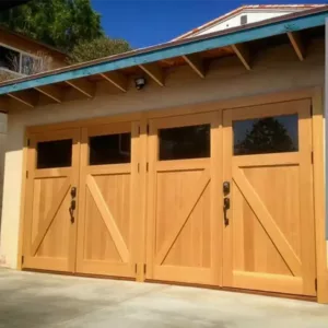 TRWGD00138 Wooden Finish Garage Door – Insulated Steel & Plywood Core with Remote Lift-Up, Custom Size & Weather-Resistant Coating