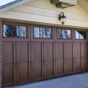 TRWGD00139 Wooden Finish Garage Door – Insulated Steel & Plywood Core with Remote Lift-Up, Custom Size & Weather-Resistant Coating