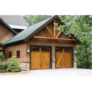 TRWGD0014 Wooden Finish Garage Door – Insulated Steel & Plywood Core with Remote Lift-Up, Custom Size & Weather-Resistant Coating