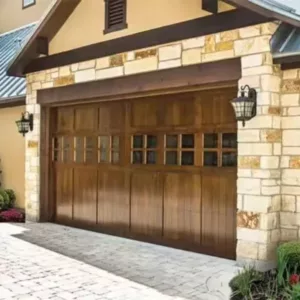 TRWGD0016 Wooden Finish Garage Door – Insulated Steel & Plywood Core with Remote Lift-Up, Custom Size & Weather-Resistant Coating