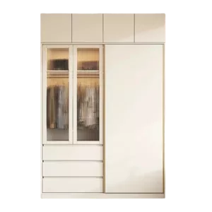 TRCSTWR01066 Custom Wardrobe - ENF Certified OSB, Plywood or Solid wood, Free VR Design, Custom size and colors
