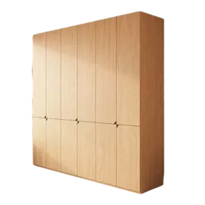 TROAKWRHD0017 Premium Oak Wardrobe Cabinet – 18mm Thick, Hidden Handle Design, Custom Colors