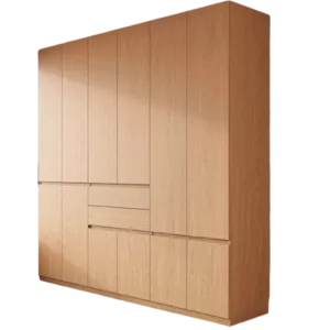 TROAKWRHD005 Premium Oak Wardrobe Cabinet – 18mm Thick, Hidden Handle Design, Custom Colors