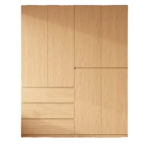 TROAKWRHD009 Premium Oak Wardrobe Cabinet – 18mm Thick, Hidden Handle Design, Custom Colors