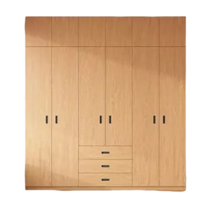 TROWADHW0116 Premium Oak Wardrobe Cabinet – 18mm Thick, Custom Colors, sold with Customizable Handles