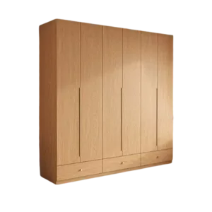 TROWADHW0122 Premium Oak Wardrobe Cabinet – 18mm Thick, Custom Colors, sold with Customizable Handles