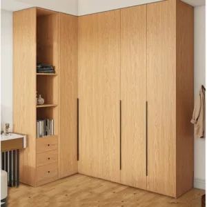 TROWADHW0124 Premium Oak Wardrobe Cabinet – 18mm Thick, Custom Colors, sold with Customizable Handles