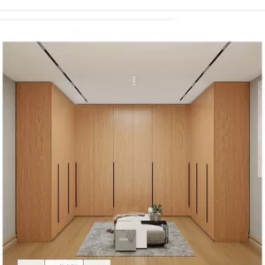 TROWADHW0125 Premium Oak Wardrobe Cabinet – 18mm Thick, Custom Colors, sold with Customizable Handles