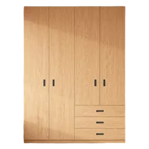 TROWADHW0127 Premium Oak Wardrobe Cabinet – 18mm Thick, Custom Colors, sold with Customizable Handles