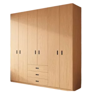 TROWADHW013 Premium Oak Wardrobe Cabinet – 18mm Thick, Custom Colors, sold with Customizable Handles