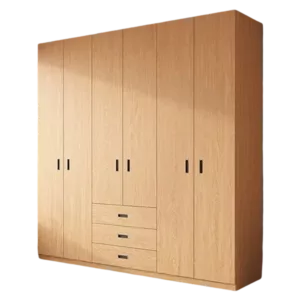 TROWADHW014 Premium Oak Wardrobe Cabinet – 18mm Thick, Custom Colors, sold with Customizable Handles