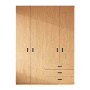 TROWADHW015 Premium Oak Wardrobe Cabinet – 18mm Thick, Custom Colors, sold with Customizable Handles