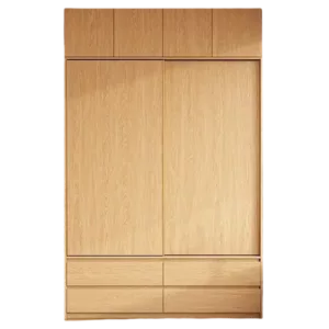 TROWRSLD011 Premium Oak Wardrobe Cabinet – 18mm Thick, Sliding Door, Customizable Colors