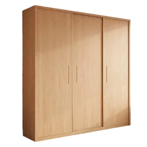 TROWRSLD0114 Premium Oak Wardrobe Cabinet – 18mm Thick, Sliding Door, Customizable Colors