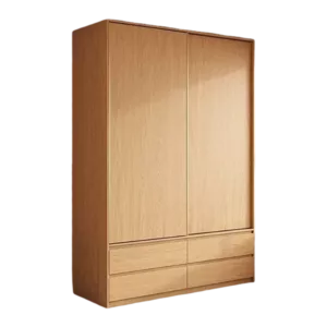 TROWRSLD012 Premium Oak Wardrobe Cabinet – 18mm Thick, Sliding Door, Customizable Colors