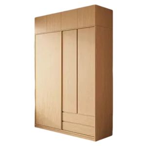 TROWRSLD019 Premium Oak Wardrobe Cabinet – 18mm Thick, Sliding Door, Customizable Colors