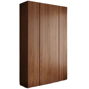 TRWALWAHD001012 Premium Walnut Wardrobe Cabinet – 18mm Thick, Hidden Handle Design, Custom Colors