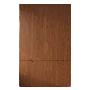 TRWALWAHD001018 Premium Walnut Wardrobe Cabinet – 18mm Thick, Hidden Handle Design, Custom Colors