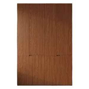 TRWALWAHD00102 Premium Walnut Wardrobe Cabinet – 18mm Thick, Hidden Handle Design, Custom Colors
