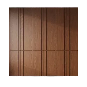 TRWALWGG00115 Premium Walnut Wardrobe Cabinet – 18mm Thick, Tempered Glass Doors, Sliding Door, Customizable Colors