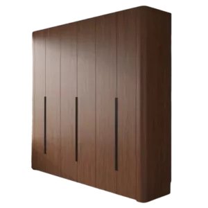 TRWAWADR00101 Premium Walnut Wardrobe Cabinet – 18mm Thick, Custom Colors, sold with Customizable Handles