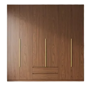 TRWAWADR001010 Premium Walnut Wardrobe Cabinet – 18mm Thick, Custom Colors, sold with Customizable Handles