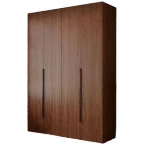 TRWAWADR001013 Premium Walnut Wardrobe Cabinet – 18mm Thick, Custom Colors, sold with Customizable Handles