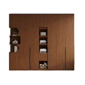 TRWAWADR001020 Premium Walnut Wardrobe Cabinet – 18mm Thick, Custom Colors, sold with Customizable Handles