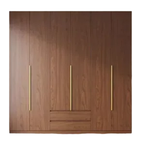 TRWAWADR001022 Premium Walnut Wardrobe Cabinet – 18mm Thick, Custom Colors, sold with Customizable Handles
